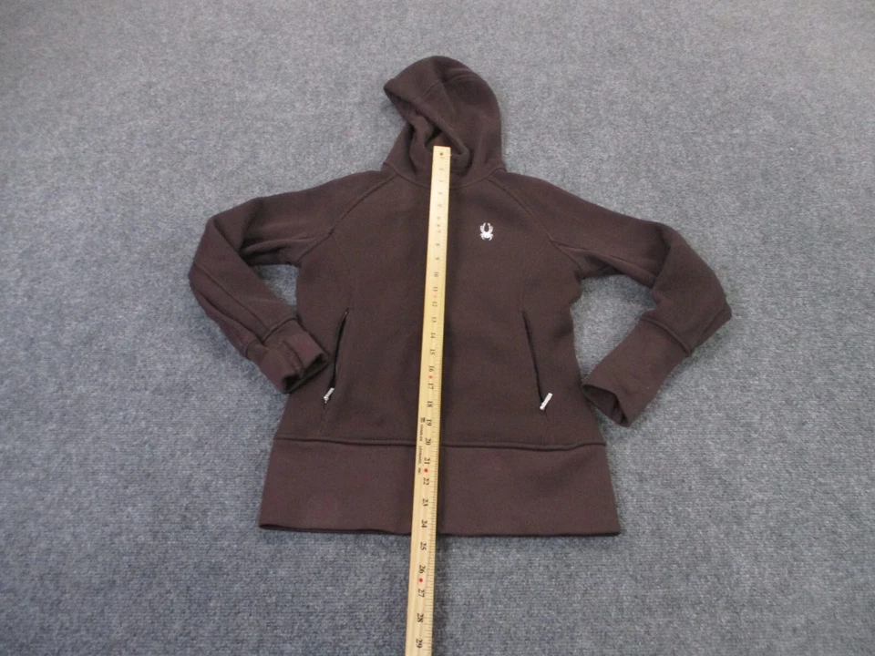 Chaqueta Spyder Para Mujer S Marrón Rejilla Texturizada Suéter Activo Pista Exterior Informal Foto 3 de 4