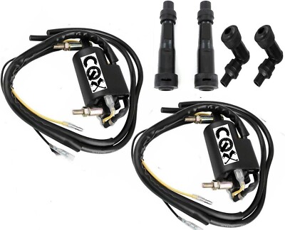 2x Ignition Coils + Spark Plugs For Kawasaki KZ650F/KZ900A/KZ900B