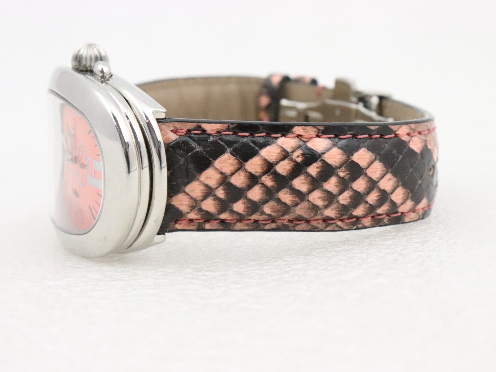 NEW BATT. Croton Crotalus Python Leather Chronogr… - image 3