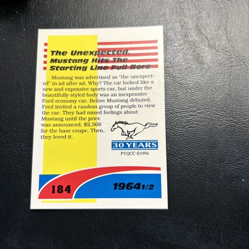 BMW29 Ford Mustang 30 Jahre 1994 Pyqcc #184 Mustang Anzeige 1964 - Bild 2 von 2