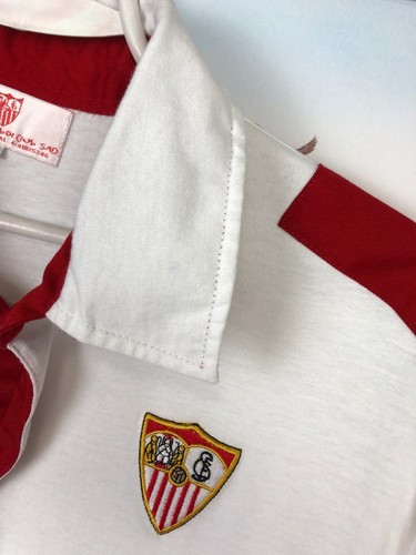 Official Vintage Sevilla FC Polo Football Shirt Soccer Long Sleeve Jersey Size S - Picture 7 of 16