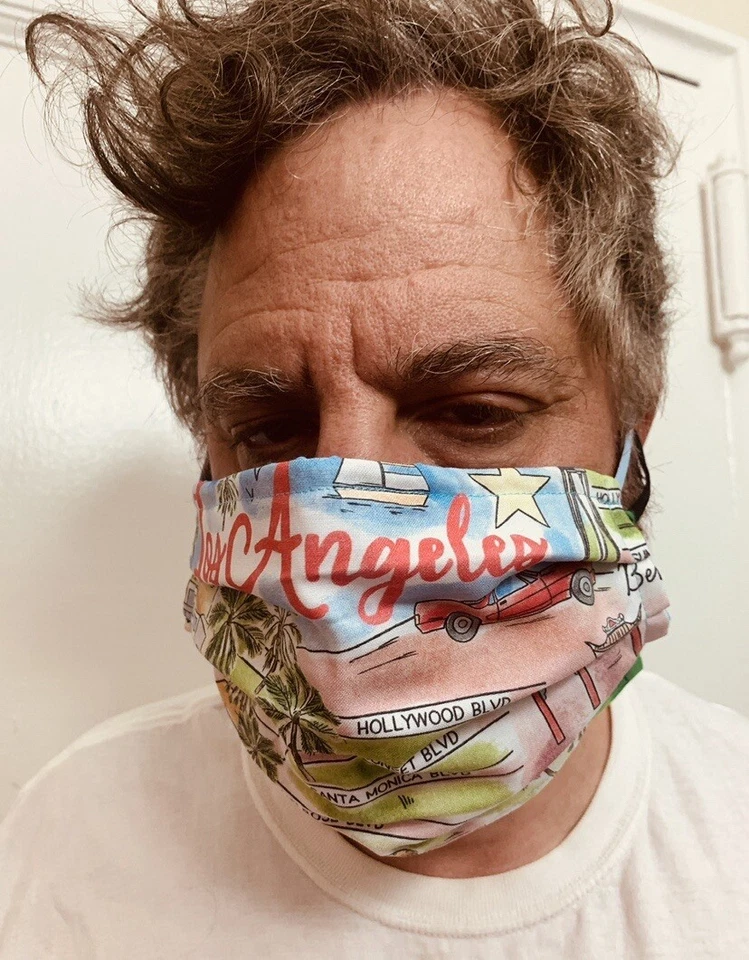 Face mask Los Angeles Map Multi cotton hand made Fathers Day Gift NWT - Image 3 of 3