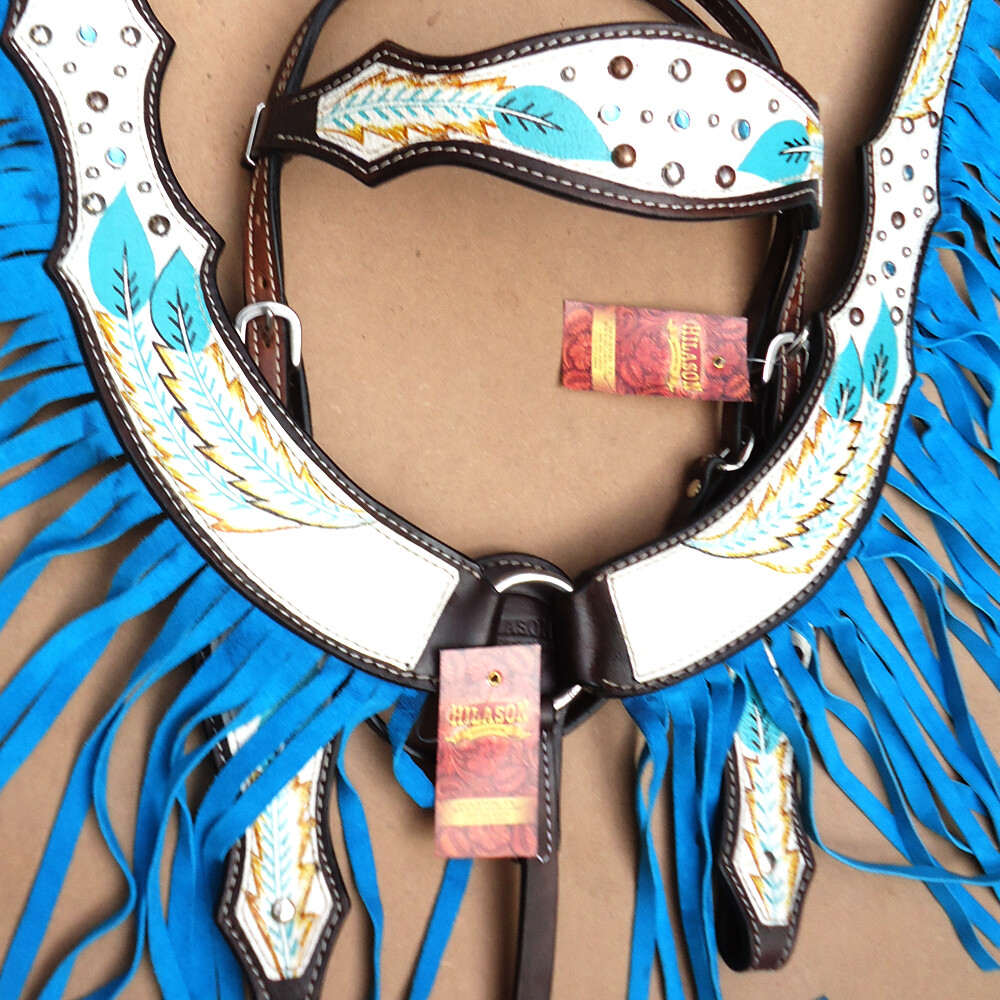C -- Set Hilason American Leather Horse Cabezada pecho Collar blancoo Turquesa C -- Set Hilason American Leather Horse Cabezada pecho Collar blancoo Turquesa Los mejores precios y los estilos más frescos.