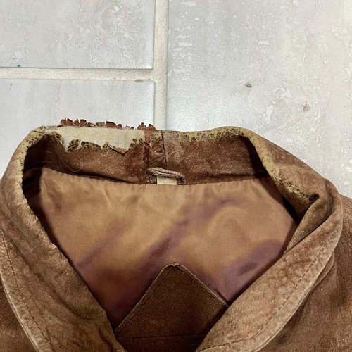 Vintage Repage Genuine Leather Distressed Zip Up Jacket Brown Men’s Size XL - Picture 5 of 8