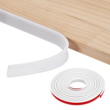 19.7ft U-Shape Edge Banding 0.59in TPE Self Adhesive Edge Trim White