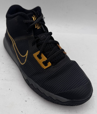 Nike Kyrie Flytrap 4 Youth Sneakers 7 Black Metallic Basketball Shoes CT5537-005