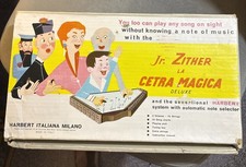 Vintage Harbert Italiana Milano Zither Metal Lap Harp Instrument