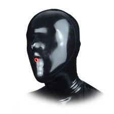 Latex Hood Only Mouth Hole Fetish BDSM Experience Suffocation Rubber Mask 0.4mm