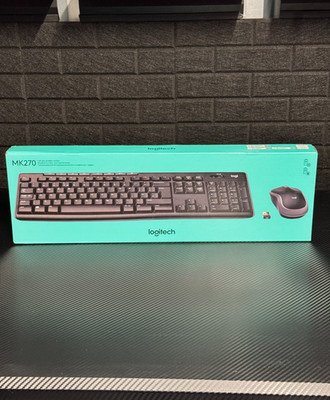 Logitech MK270 UK Kabellose Tastatur & Maus Combo Full-Size Ziffernblock - Neu