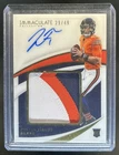 2021 Panini Immaculate Justin Fields Premium Patch Rookie Auto RC #/49 Bears
