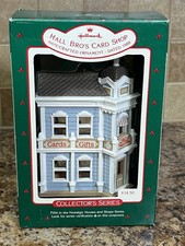 Vintage 1988 Hallmark Hall Bros Card Shop Ornament 5 in Series with Box