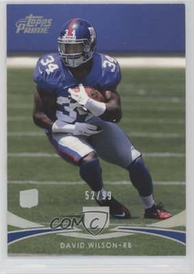 2012 Topps Prime Silver Rainbow 52/99 David Wilson #137 Rookie RC 1s7