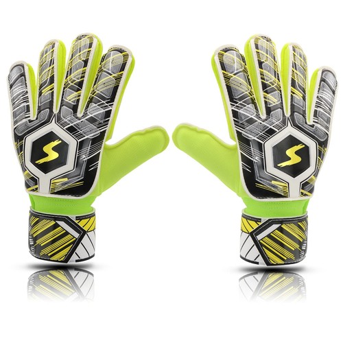 Soccer Goalie Gloves Kids Youth Adult, Goalkeeper Gloves Strong Grip with Fin... - Picture 2 of 7
