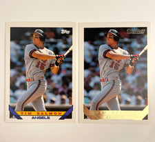 Lot of 2 Tim Salmon 1993 Topps Gold & Base #20 California Angels