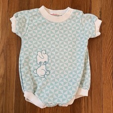 VTG Baby 70s Healthtex Romper Bodysuit Cat Baby 3 Months One Piece
