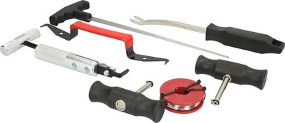 BT681100 Windshield Removal Kit, 7pc Powered by KS TOOLS Black Silver