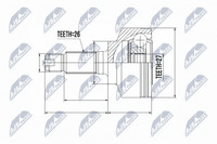 Nty Gelenksatz, Antriebswelle NPZ-HD-063