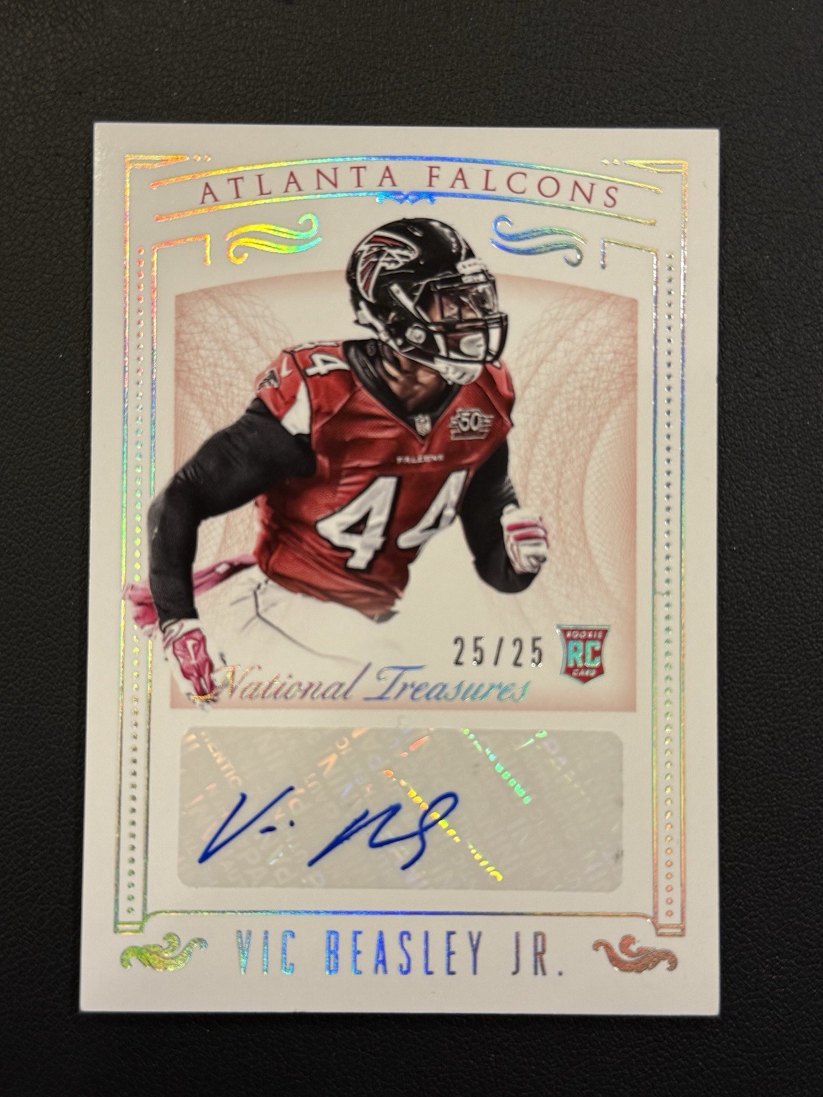 Vic Beasley Panini National Treasures #198 Autograph