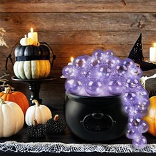 Glowing Witch's Cauldron Set, Easy DIY Light-Up Bubbling Cauldron With Clear Orn