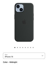 Apple iPhone 14 Silicone Case with Mag Safe- Midnight Black
