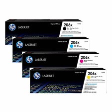 HP 206X Genuine Toner Cartridge Set 4 Colours BK/C/M/Y 