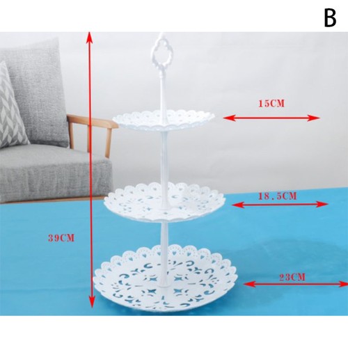 1/2pcs Cake Stand Dishes Cupcake Snacks Plates Three-layer Creative Fruit Bas-rt - Picture 14 of 18