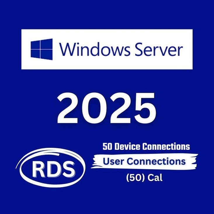 RDS - Remote Desktop Service For Windows Server 2025 50 User/Device Connections