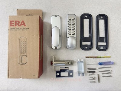 Era Druckknopf digitales Türschloss, ovaler Griff satiniert chrom - 3003-35-7