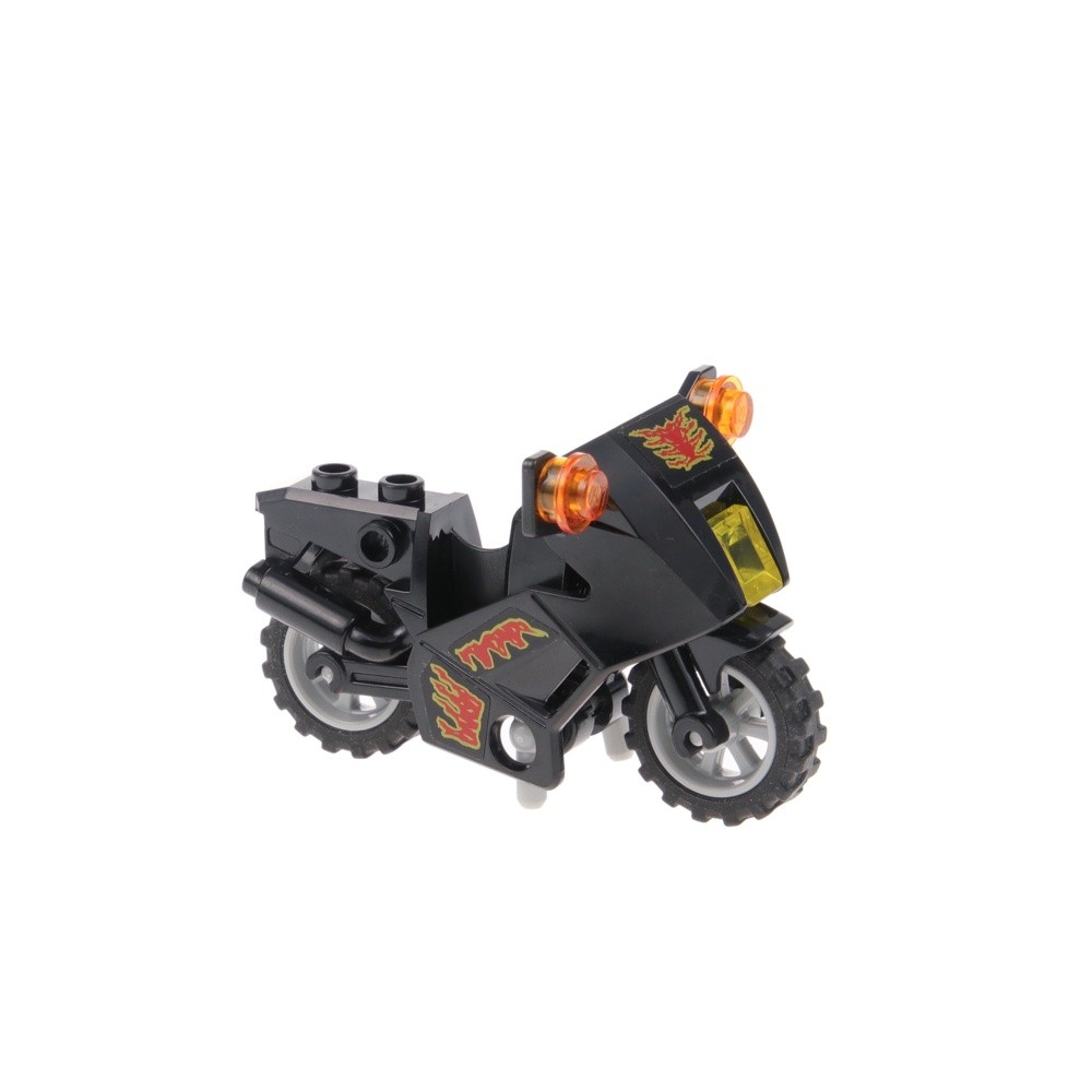 1x Lego Motorcycle City Black Flame Sticker Headlight 7993 50859 52035pb05