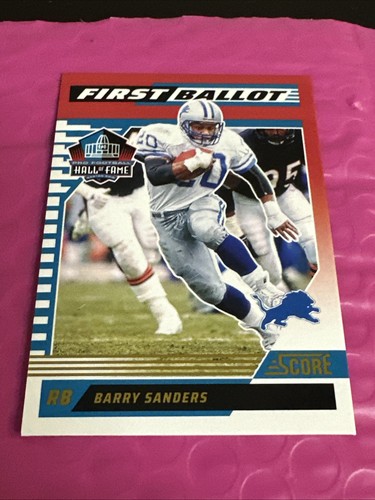 Barry Sanders 2025 Score First Ballot Gold Detroit Lions Football Karte