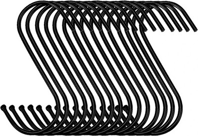 30 Pack Black S Hooks Steel Hanging Heavy Duty S Hanger Hook