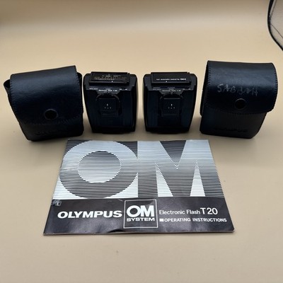 Lot of 2 Olympus OM T20 Electronic Flash TTL Auto Connector For OM10, OM2, OM1n