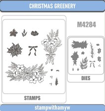 CHRISTMAS GREENERY Cutting Dies and Stamps Scrapbook DIY Greeting Card Handmade