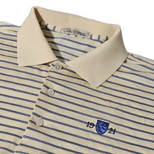 Peter Millar Polo Golf Shirt Double Mercerized Cotton M Medium Button  1921