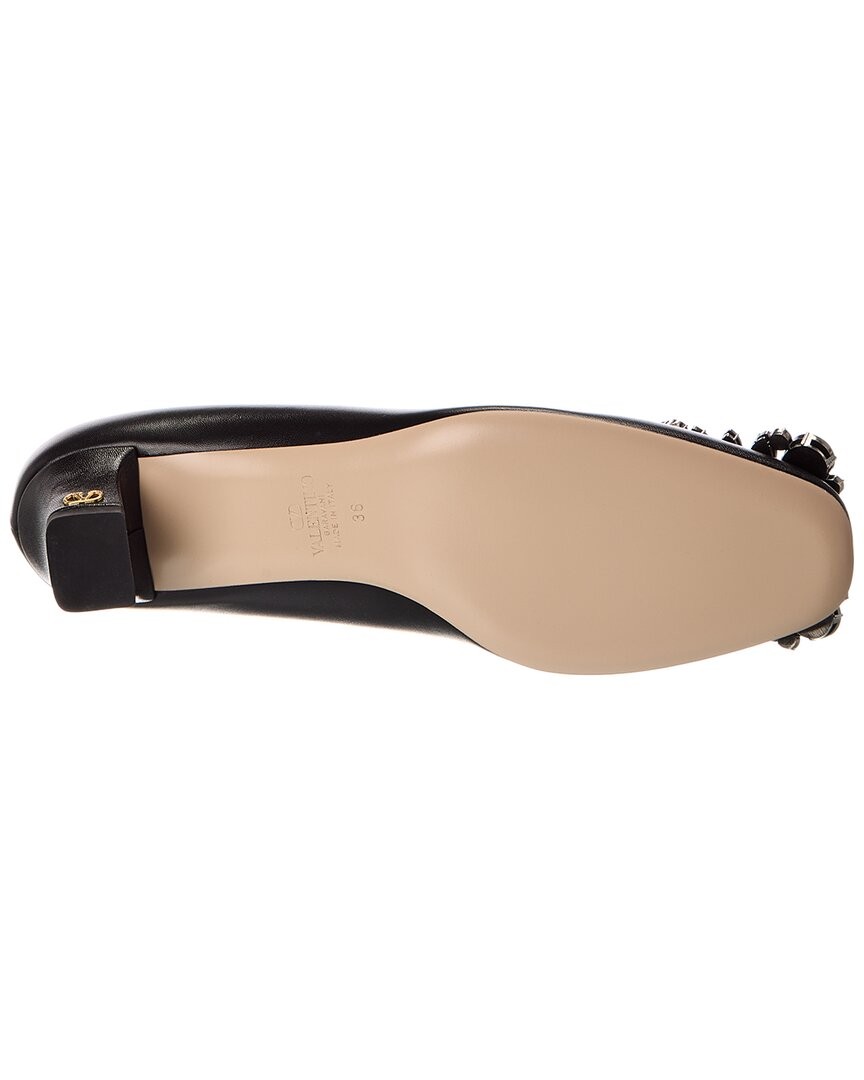 Valentino Bow 45 Leather Pump Women's Black 36 thumbnail 4