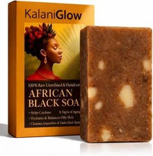 African Black Soap Raw African Black Soap Bar Moroccan Black Soap Hydrates Dry
