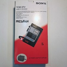 SONY TCM-37V Black New Open Box CASSETTE RECORDER PRESSMAN Walkman VOR