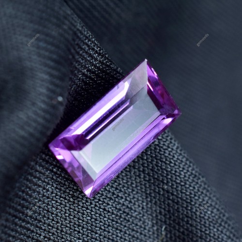 Piedra preciosa suelta CERTIFICADA corte baguette impecable de tanzanita púrpura natural de 3,70 quilates - Imagen 2 de 9