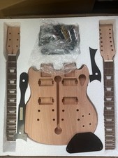 US warehouse DIY Electric Guitar Kit double-end SG electric guitar Mahogany Body