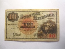 1937 SWEDEN 10 KRONOR
