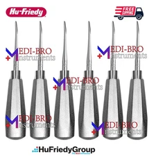 6 Pcs Hu-Friedy EL3C 3mm Curved Luxating Elevator – Dental Extraction Instrument