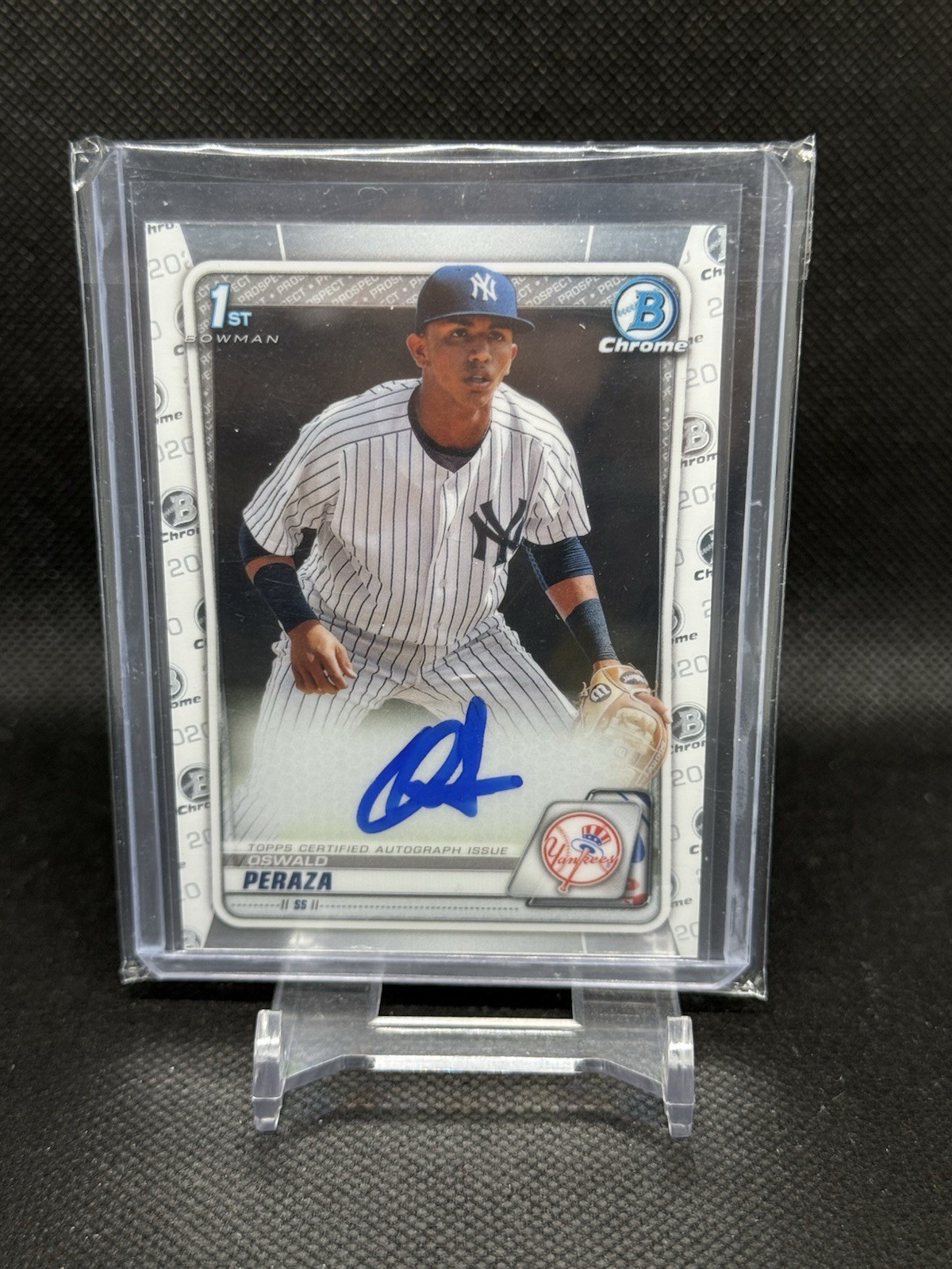 2020 Oswald Peraza Bowman Chrome #CPA-OP 1st Bowman Prospect AUTO