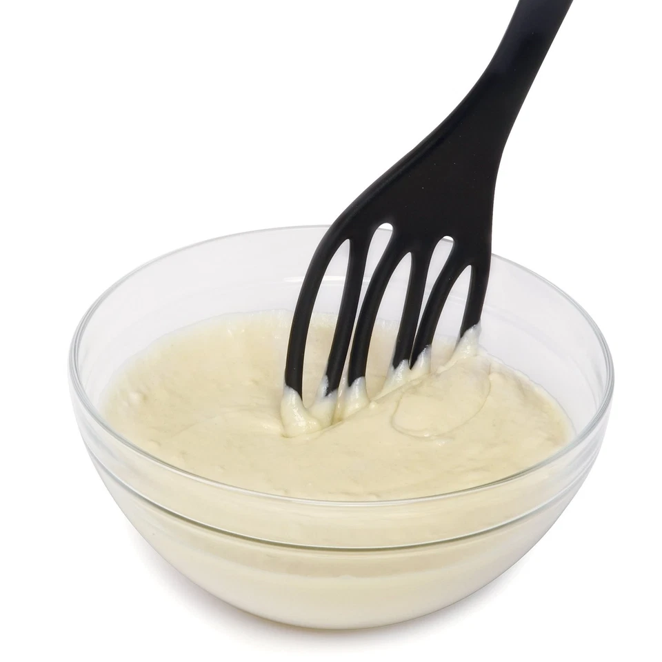 Horquilla batidora Norpro Jumbo Fiskie negra 12 pulgadas herramienta de mezcla de alta resistencia al calor Foto 2 de 4