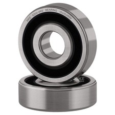 2 Pack 6200-2RS Deep Groove Ball Bearings 10x30x9mm Double Sealed Chrome