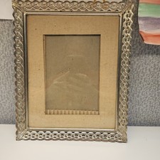 Vintage Filigree Scroll Picture Frame 8"x10" Ornate Gold Silver Tone