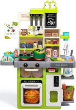 Kids Play Kitchen Set, Toddler Kitchen Playset with Sound  Light, Cooking St...