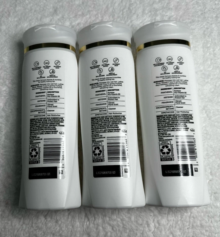 Champú y acondicionador Pantene PRO-V Classic Clean 2 en 1, lote de 3 botellas de 12 oz Foto 2 de 2