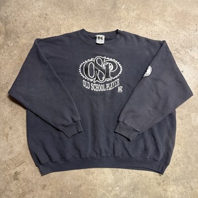 Vintage Rap Sweatshirt Mens 2XL Black 90s Karl Kani Kenlo Old School Player USA