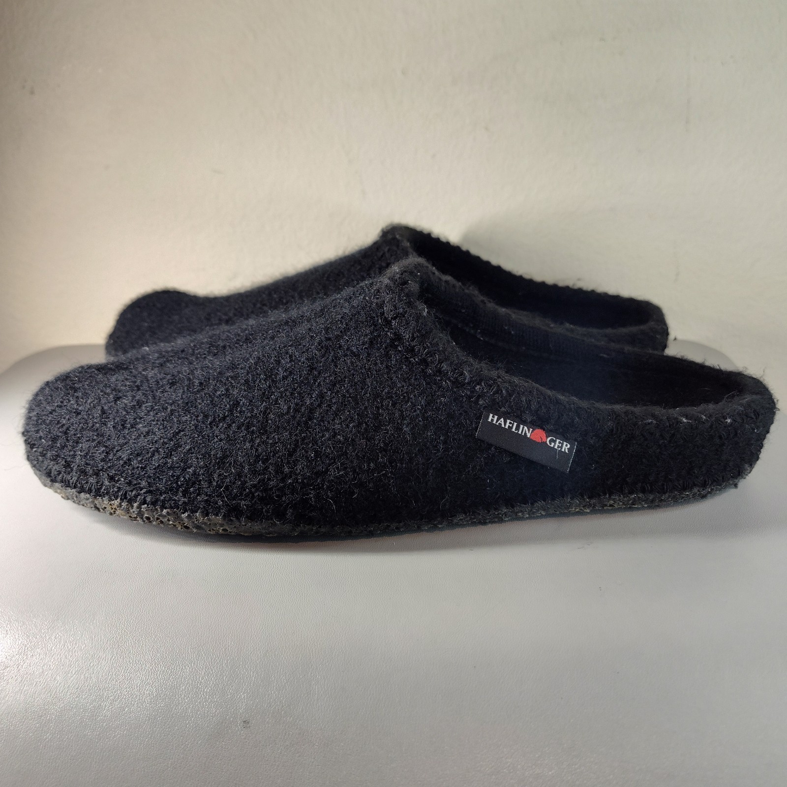 SAOLA Pantofole Haflinger uomo pura nuova lana suola morbida blu navy EU 43 US 9