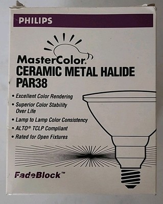 Phillips MasterColor Ceramic Metal Halide Flood, Par38, 70W, 3K, NIB.